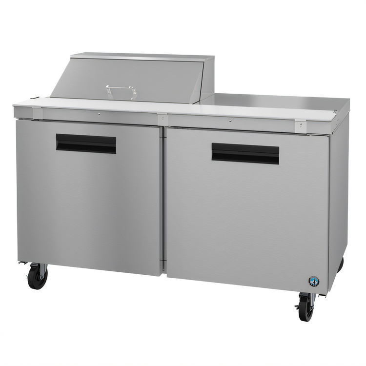 Product image #1 for Hoshizaki Steelheart SR60B-8 60-Inch Two-Section Sandwich Top Refrigerated Prep Table