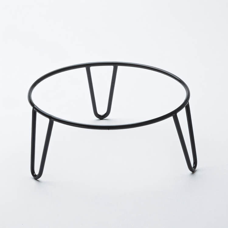 Product image #1 for American Metalcraft Loft Collection Rubberized Round Pizza Stand, 9.35-Inch, Black Rubber-Coated Steel