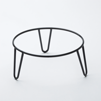 American Metalcraft Loft Collection Rubberized Round Pizza Stand, 9.35-Inch, Black Rubber-Coated Steel