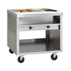 Thumbnail image #1 for Delfield E-Chef EHEI60C 60-Inch Mobile Electric Hot Food Table, 4 Sealed Wells, Stainless Steel Open Shelf Base
