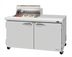 Thumbnail image #1 for Turbo Air PRO Series 60-Inch Two-Section Sandwich/Salad Prep Table with Clear Lid and 2 Solid Doors