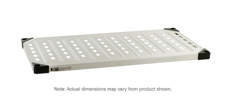 Product image #1 for Metro Super Erecta 30-Inch W x 14-Inch D Louvered Embossed Stainless Steel Shelf