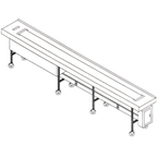 Thumbnail image #1 for Dinex DXIESFB16 16-Foot Fabric Belt Tray Make-Up Conveyor, Variable Speed, Air Glide Slider Pan