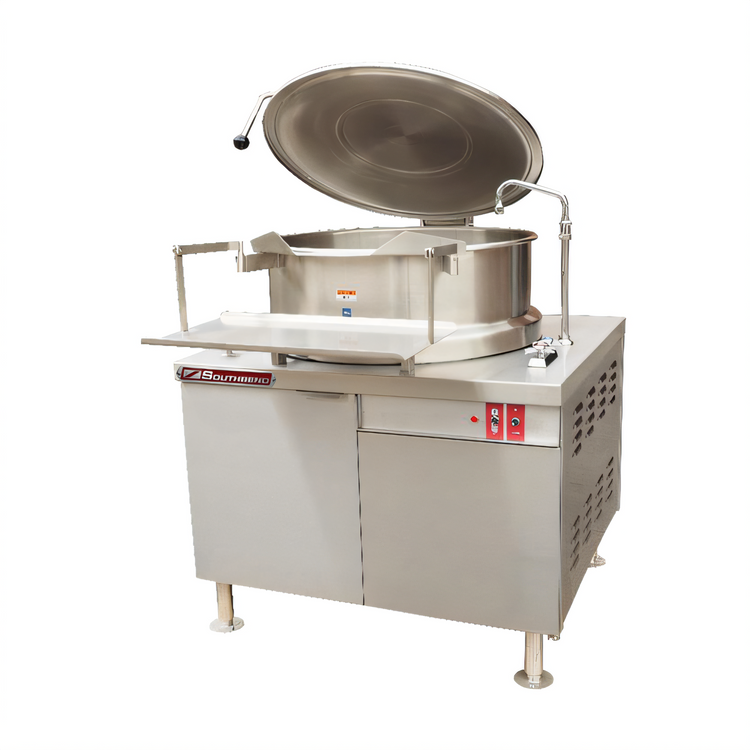Product image #1 for Southbend Steam DMT-30S 30-Gallon Direct Steam Tilting Kettle with 2/3 Jacket and Hydraulic Power Tilt, Cabinet Base
