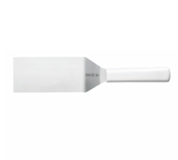 Mundial 6 x 3 Inch Square-End Turner with Stainless Steel Blade and White Polypropylene Handle