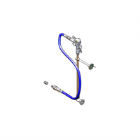 T&S Brass Hose Reel Connector Kit with Vacuum Breaker, 18-Inch Riser, and 36-Inch Flexible Water Connector