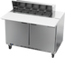 Thumbnail image #1 for Beverage-Air 48-Inch Two-Section Sandwich Top Refrigerated Prep Table with 10 1/6-Pan Capacity