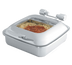 Thumbnail image #1 for Vollrath Intrigue® Square Glass-Top Induction Chafer, 6 Quart, Stainless Steel