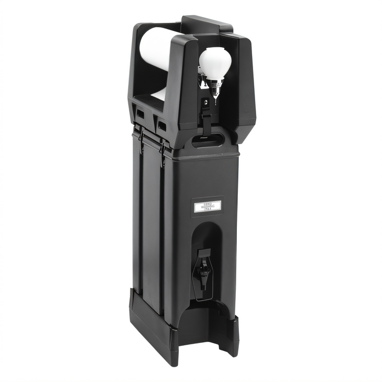 Product image #1 for Cambro 3-In-1 Portable Hand Wash Station with 4-3/4 Gallon Camtainer Beverage Carrier, Black