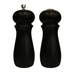 Thumbnail image #1 for Winco Round Salt Shaker and Pepper Grinder Set, Rubberwood, Black Matte Finish, 2-1/4 Inch Dia. x 6 Inch H