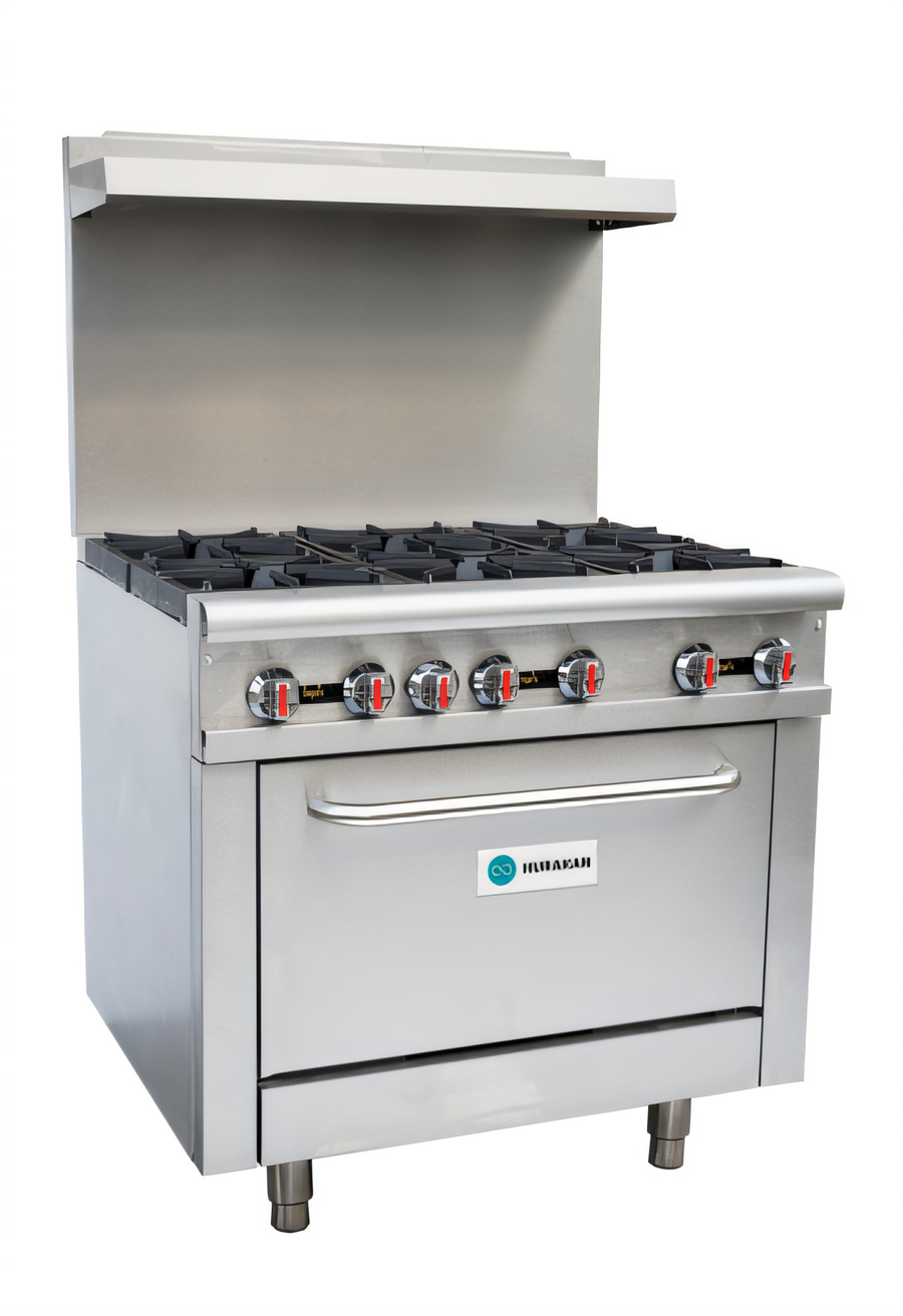 Product image #1 for 36-Inch Heavy Duty Gas Range with 6 Open Burners and Standard Oven