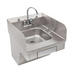Thumbnail image #1 for John Boos Pro-Bowl ADA Wall-Mount Hand Sink with Side Splashes, Gooseneck Faucet, and Soap/Paper Towel Dispenser
