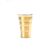 Barfly Gold-Plated Stainless Steel Stepped Jigger, 2 oz.