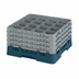 Thumbnail image #2 for Cambro Camrack Full Size 16-Compartment Glass Rack with 4 Extenders, Teal