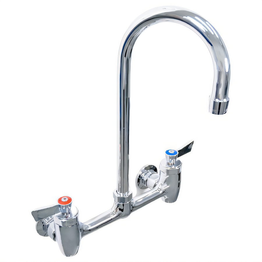 Product image #1 for Fisher 8-Inch Centers Backsplash Mount Mixing Faucet with 12-Inch Gooseneck Spout