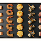Thumbnail image #1 for Lainox AT11 1/1 GN Smooth Non-Stick Finger Grill Baking Pan, Teflon-Coated Aluminum, Open-Sided