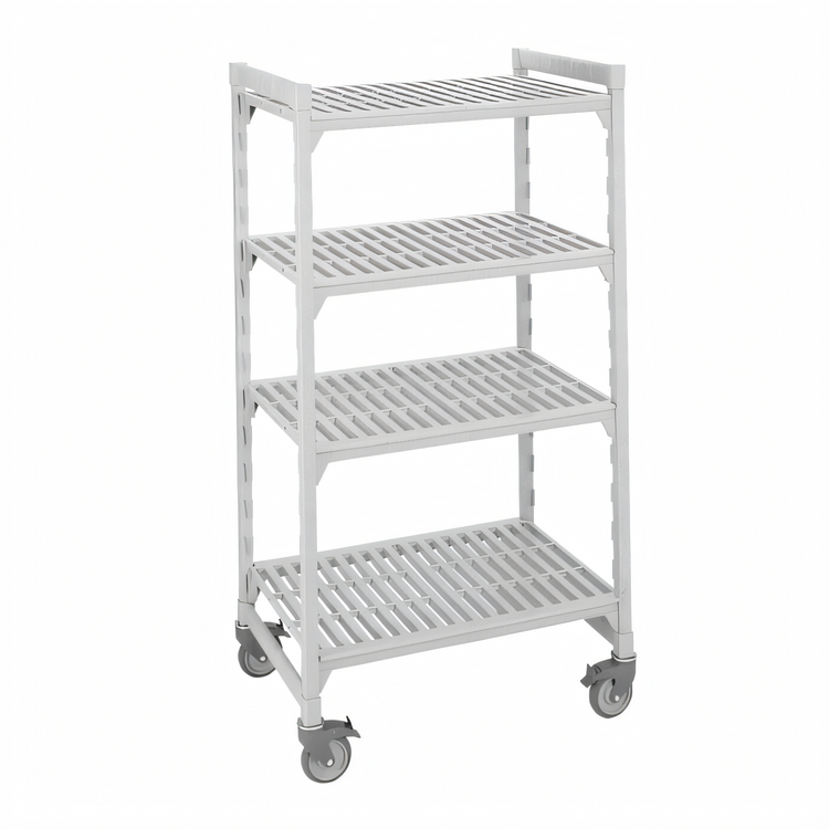 Product image #1 for Cambro Camshelving Premium Solid High Density Mobile Starter Unit, 4-Tier, 24"W x 36"L x 75-1/4"H
