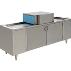 Thumbnail image #1 for Champion CG6 Pass-Through Underbar Glass Washer, Straight Conveyor, Low-Temperature Sanitizing, 72-Inch Cabinet, 2,000 Glasses/Hour