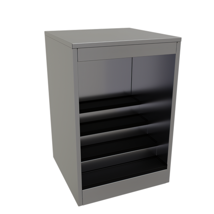 Product image #1 for Glastender 24-Inch Wide Back Bar Liquor Display Cabinet with Open Front and LED Lighting