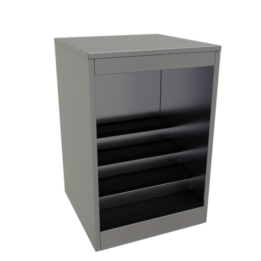 Product image #1 for Glastender 24-Inch Wide Back Bar Liquor Display Cabinet with Open Front and LED Lighting