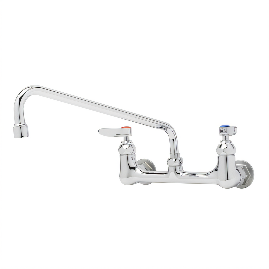 Product image #1 for T&S Brass Wall-Mount Sink Mixing Faucet with 12-Inch Swing Nozzle, 8-Inch Centers
