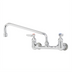 Thumbnail image #1 for T&S Brass Wall-Mount Sink Mixing Faucet with 12-Inch Swing Nozzle, 8-Inch Centers