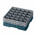 Thumbnail image #2 for Cambro Camrack Full Size 25-Compartment Low Profile Glass Dishwasher Rack, Teal