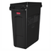 Thumbnail image #1 for Rubbermaid Commercial Slim Jim 16-Gallon Rectangular Open-Top Waste Container, Black