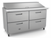 Thumbnail image #2 for Kelvinator Commercial 61-Inch Two-Section Mega Top 4-Drawer Refrigerated Prep Table, 24-1/6 Pan