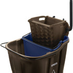 Thumbnail image #1 for CFS Brands OmniFit™ 9690401 35 qt Mop Bucket Combo with Sidepress Wringer, Soiled Water Insert, Brown
