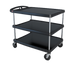 Thumbnail image #1 for Metro myCart Series 3-Shelf Open Base Polymer Utility Cart, Black