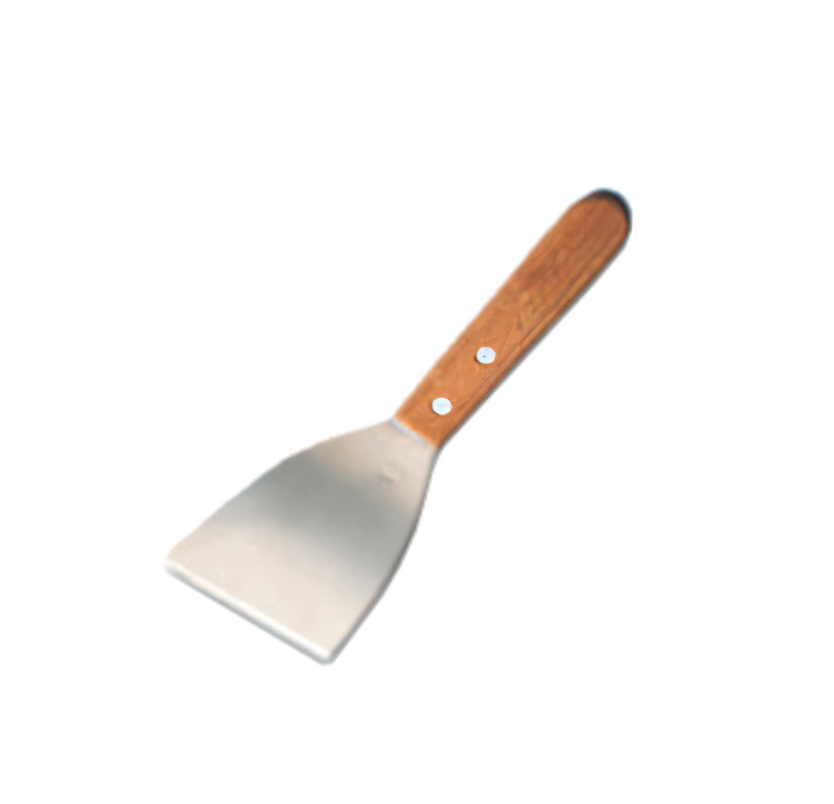 Product image #1 for American Metalcraft 3-Inch Slant-Edge Stainless Steel Grill Scraper with Wood Handle