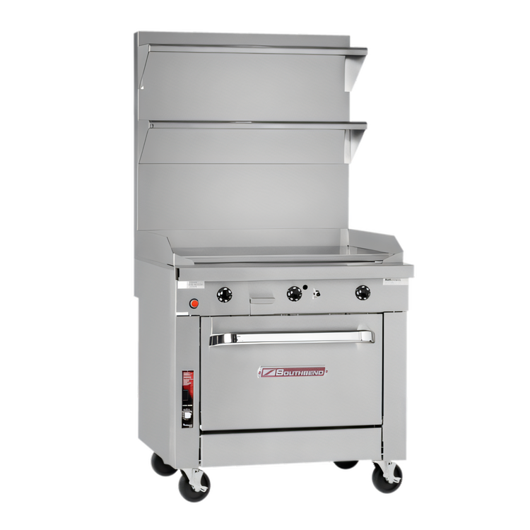 Product image #1 for Southbend Platinum 36-Inch Heavy Duty Gas Sectional Range with Full-Width Thermostatic Griddle and Standard Oven