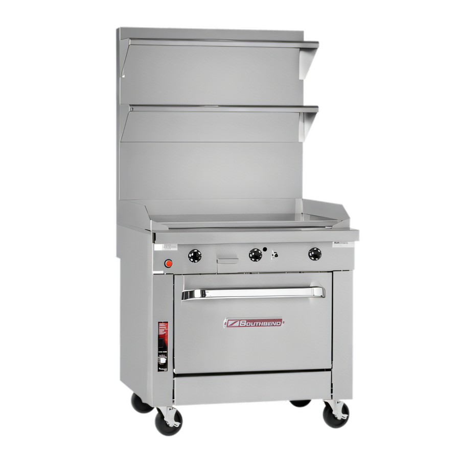 Product image #1 for Southbend Platinum 36-Inch Heavy Duty Gas Sectional Range with Full-Width Thermostatic Griddle and Standard Oven