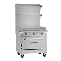 Southbend Platinum 36-Inch Heavy Duty Gas Sectional Range with Full-Width Thermostatic Griddle and Standard Oven