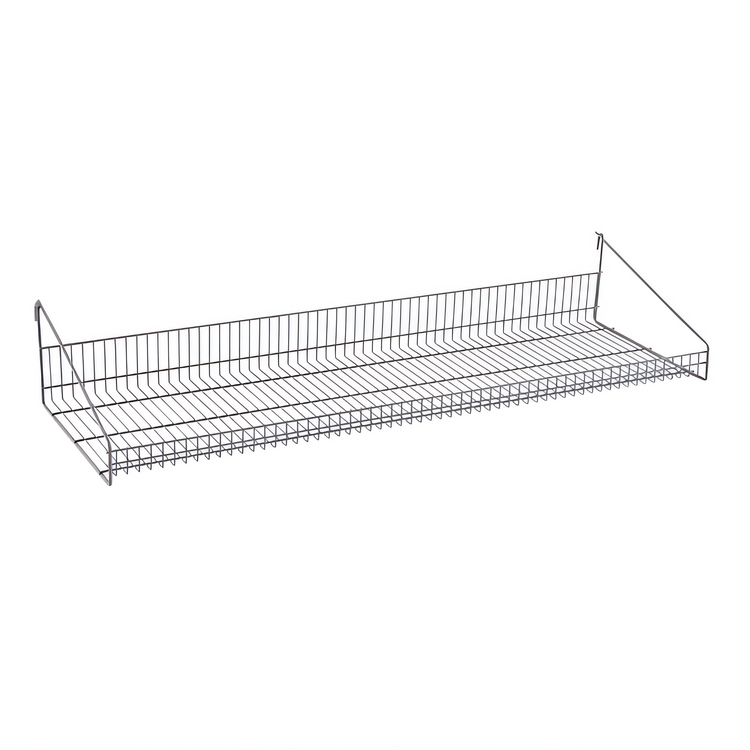 Product image #1 for Metro SmartWall 48-Inch W x 14-Inch D Wall-Mounted Grid Shelf with Retaining Edge, Metroseal Gray