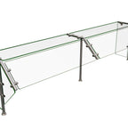 Thumbnail image #1 for Hatco Flav-R-Shield™ ES40-84 Self-Service 2-Bay Sneeze Guard, 84-Inch, Tempered Glass with 304 Stainless Steel Posts