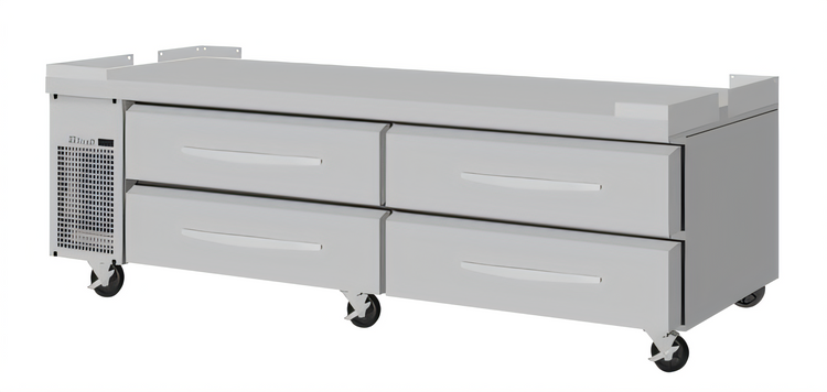 Product image #1 for Turbo Air PRO Series 84-Inch Two-Section Freezer Chef Base with 4 Drawers and Flat Top