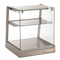 Antunes Countertop Heated Display Cabinet, Two-Tier, Open-Back, Straight Glass Front, 23 3/4-Inch Wide