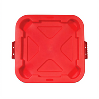 Rubbermaid Commercial Snap-Lock Square Container Lid, Red