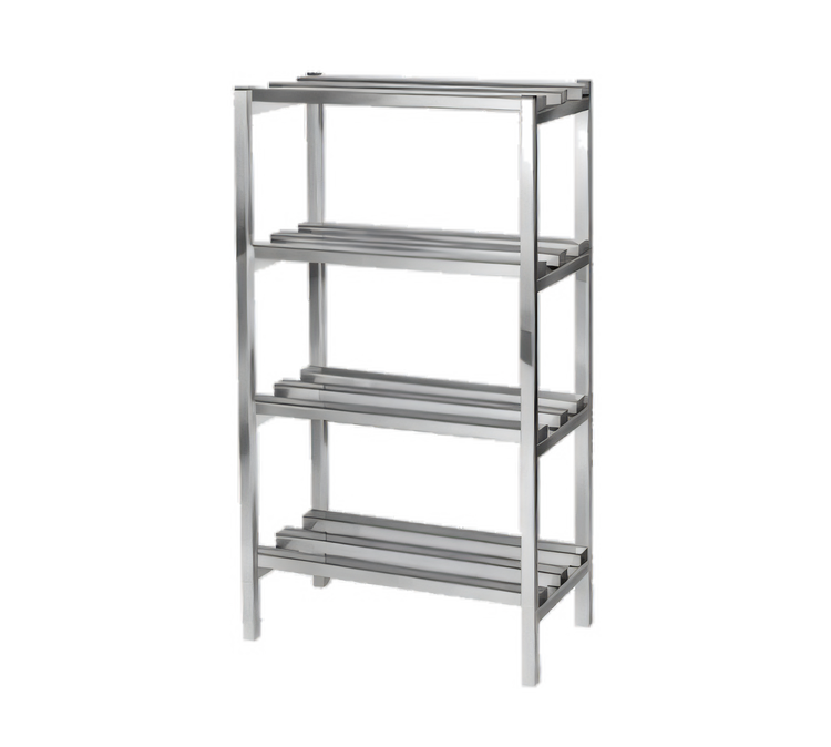 Product image #1 for Lifetime Tough 4-Shelf Channel Style Aluminum Dunnage Shelving Rack, 54W x 24D x 64H