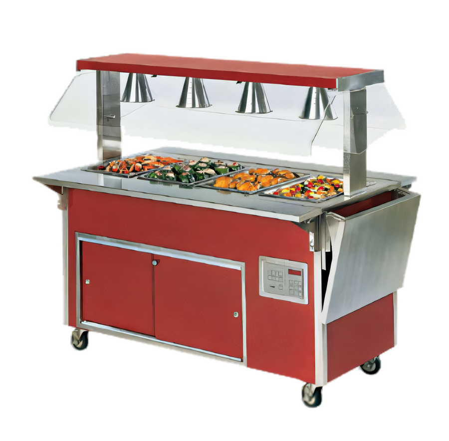 Product image #1 for Vollrath 4-Series Signature Server V-Rib Operator-Side Tray Slide, 46 x 12 Inches, Stainless Steel