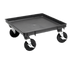 Thumbnail image #1 for Rack-Master Recycled Black Single-Stack Dish & Glass Rack Dolly Base with 2 Locking Casters