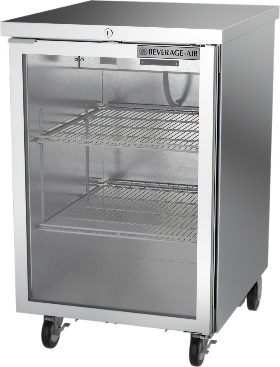 Product image #1 for Beverage-Air 24-Inch Single-Section Glass Door Back Bar Cooler, 7.66 Cu. Ft., Stainless Steel