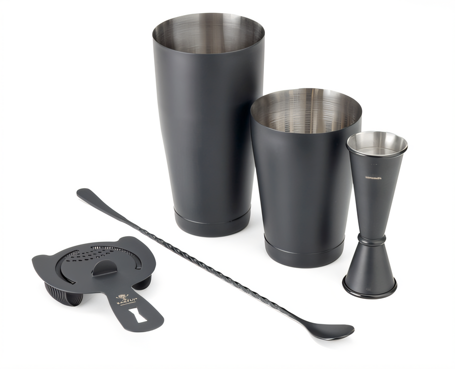Product image #1 for Barfly Black Out Basics 5-Piece Bar Tool Set, Matte Black-Plated Stainless Steel