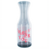 Thumbnail image #1 for Clear Plastic Carafe-Shaped Tip Jar with Red 