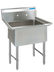 Thumbnail image #1 for BK Resources One-Compartment No-Drainboard Stainless Steel Compartment Sink with 24 x 24 x 14 Inch Bowl and 10 Inch Backsplash