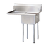 Thumbnail image #1 for Turbo Air 1-Compartment Stainless Steel Sink with 24-Inch Left-Hand Drainboard and 24 x 24 x 14 Inch Bowl