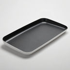 Thumbnail image #1 for American Metalcraft LFTPB22 Rectangular Melamine Platter, 22 x 12-1/4 x 2-1/4 in, White with Black Speckles Case of 6