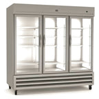 Thumbnail image #1 for Kelvinator Commercial KCHRI81R3GDR 72 Cu. Ft. Three-Section Reach-In Refrigerator with Three Hinged Glass Doors